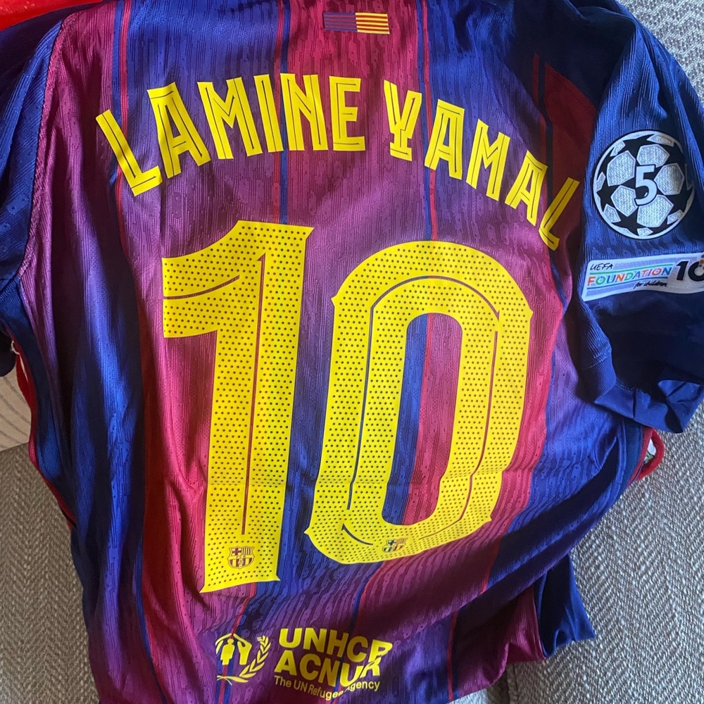 Nike Purple and Yellow Sports Jersey